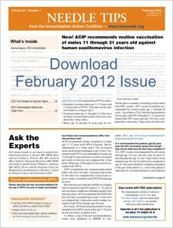Needle Tips November 2011 Needle Tips February 2012