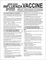 H1N1 Influenza - Inactivated VIS