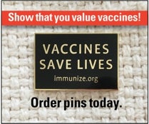Vaccinates Save Lives pins