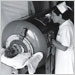 Patients whose respiratory muscles were affected were placed in an iron lung machine to enable them to breathe
