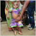 This child is one of a set of twins, both paralysed by polio. Community in the Sibiti forest, Congo