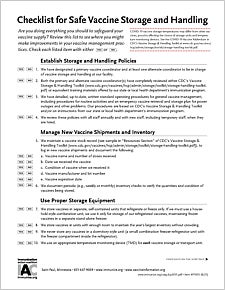 Vaccine Temperature Log Chart