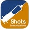 Shots Immunizations app logo.