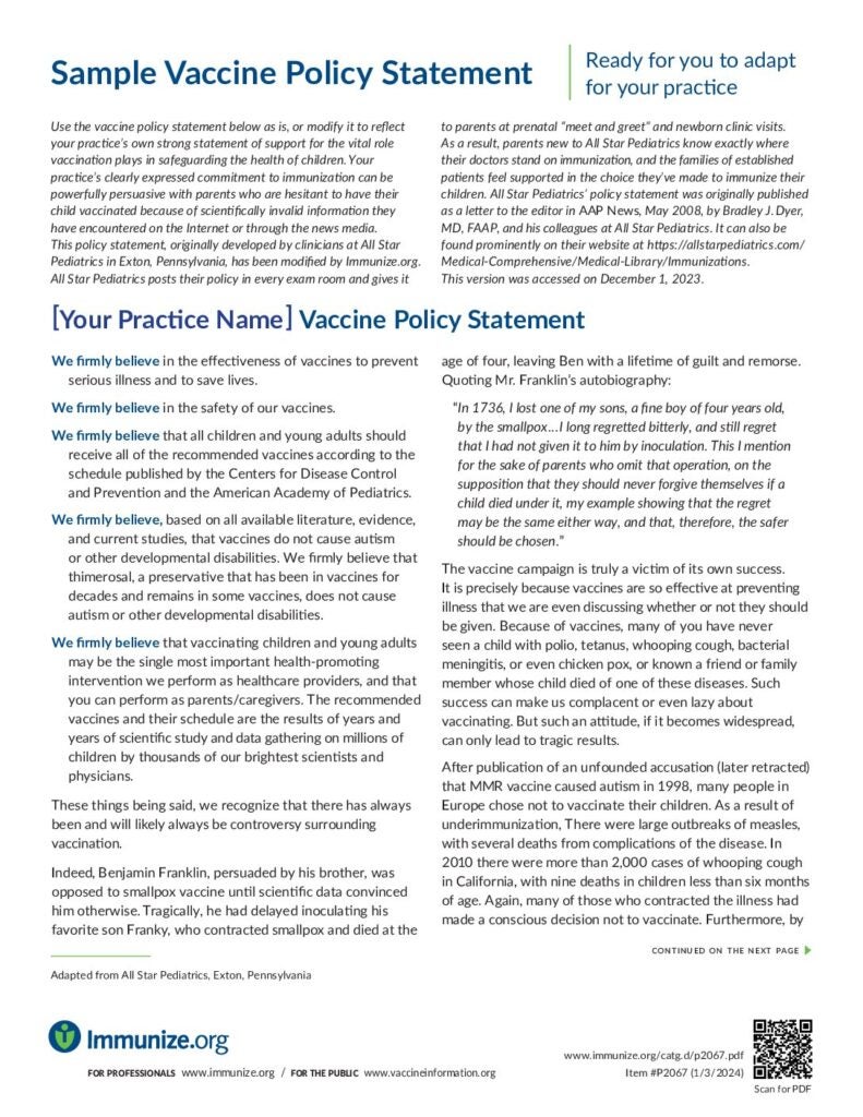 Vaccine Safety: Resources & Information | Immunize.org