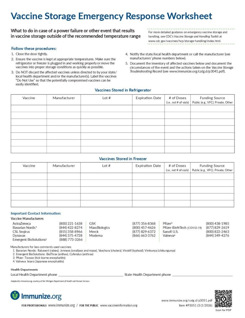 Clinical Resources: Storage & Handling | Immunize.org