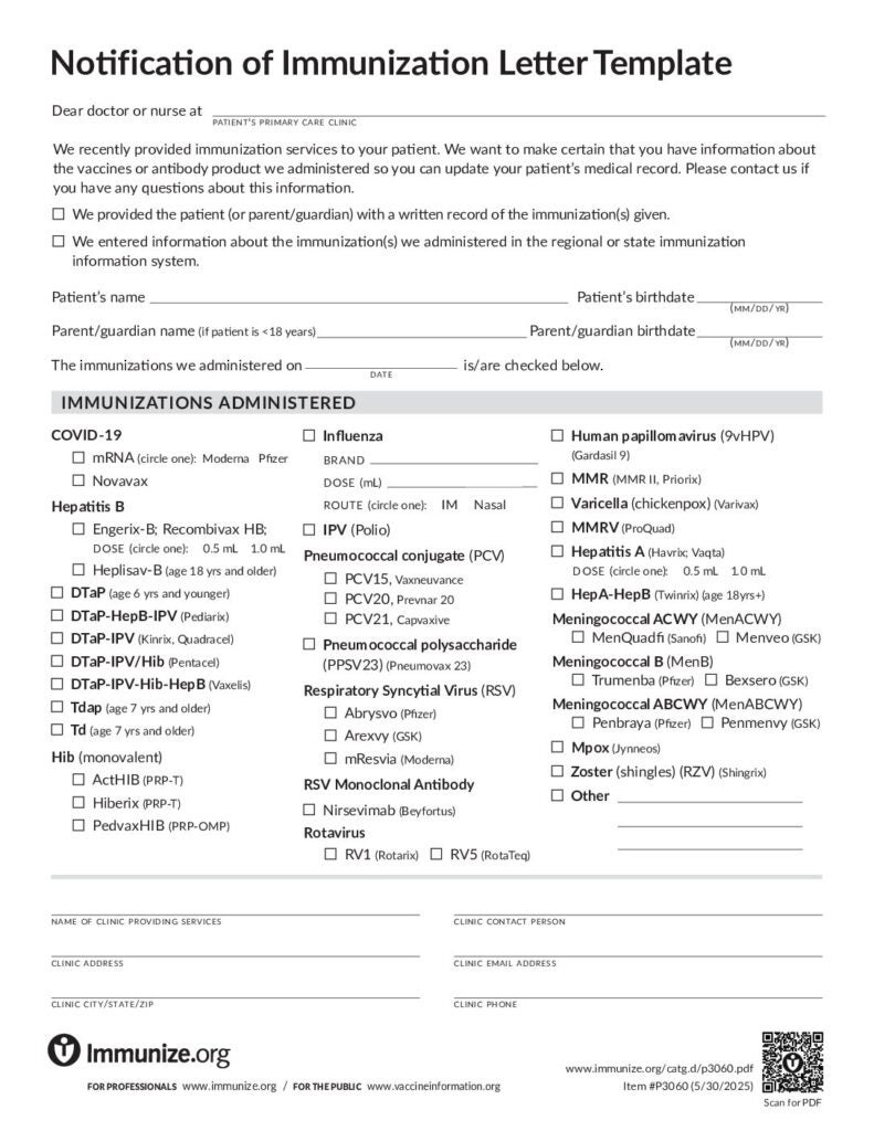 Clinical Resources: Documenting Vaccination | Immunize.org