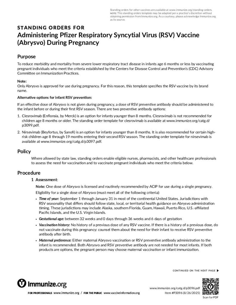 RSV (Respiratory Syncytial Virus) | Immunize.org