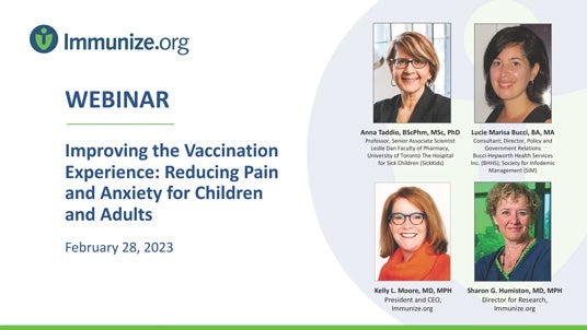 Improving the Vaccination Experience: Reducing Pain and Anxiety for Children and Adults